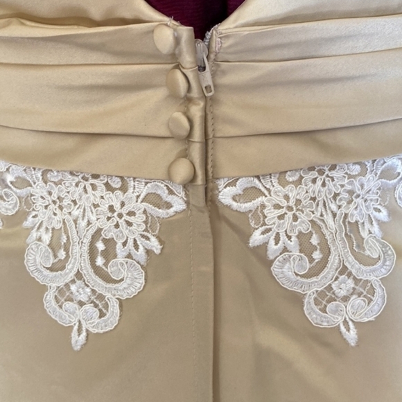 Alexia Designs Sleeveless Champagne Gown - Picture 7 of 11